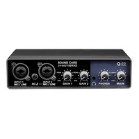 portable audio interface usb sound card mic preamplifier computers recording tuning digital mixing equipment