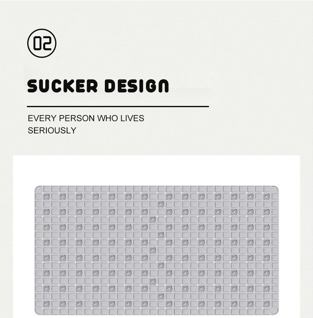 Нескользящий коврик для ванной 38 Х70 см с отверстием воды | Дом и сад