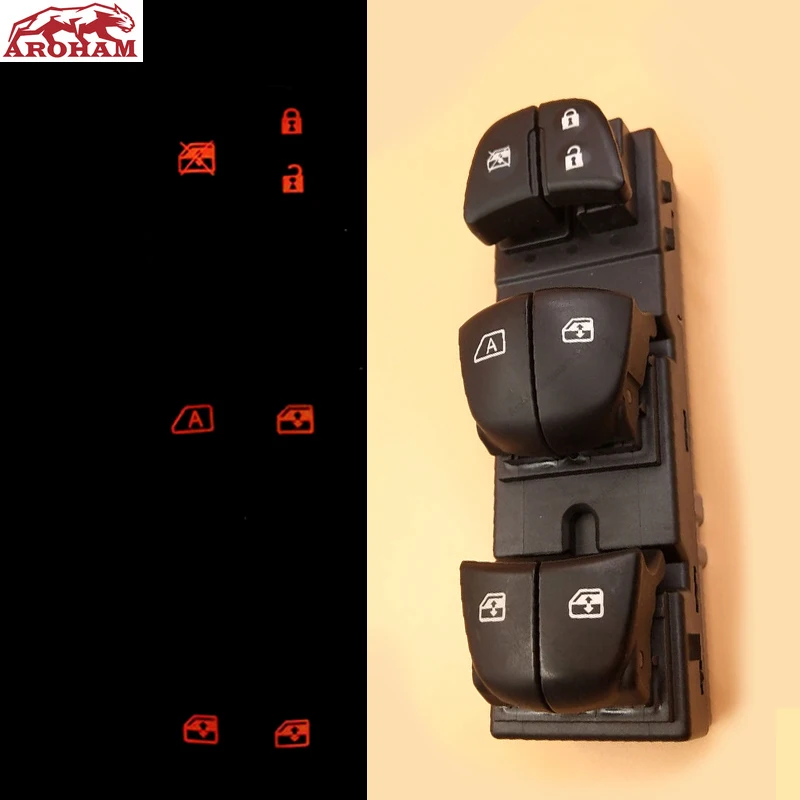 7 светодиодных высококачественных выключателей для окон Nissan Qashqai j11 j10/Altima/Sylphy/Tiida/X