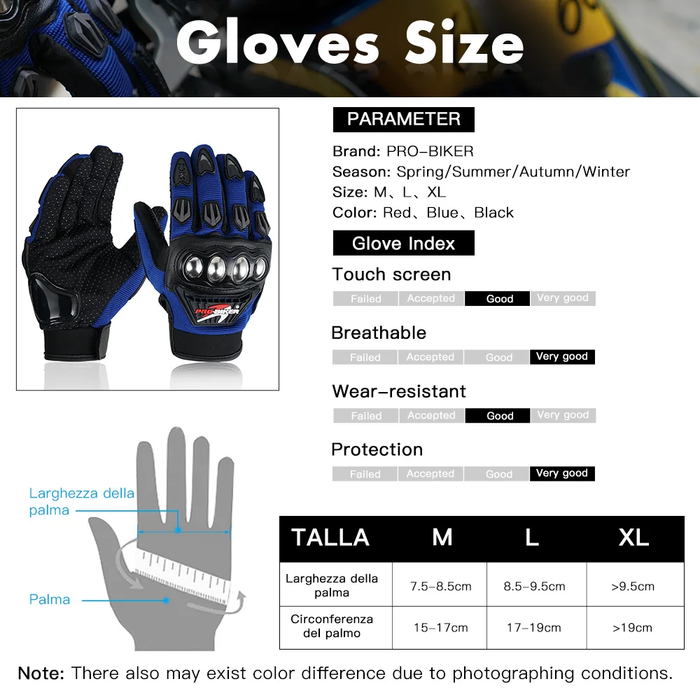 

PRO-BIKER Motorcycle Glove Aluminum Protector Gear Racing Bike Riding For Yamaha YZ125 YZ250 2005-2019 YZ250F 450F 2003-2019