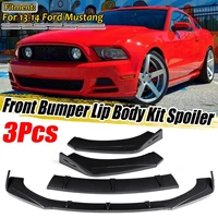 carbon fiber look car front bumper splitter lip diffuser spoiler lip protector cover for ford for mustang 2013 2014 for mondeo