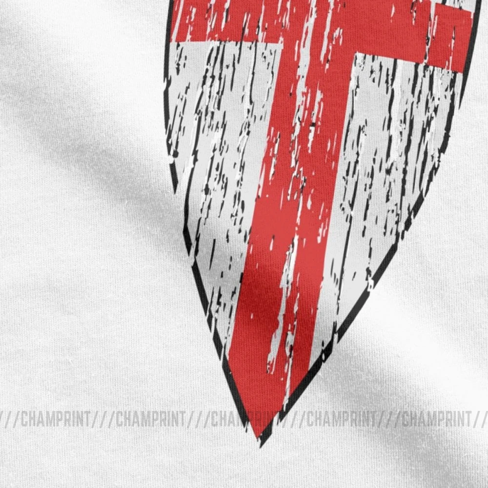 Мужская футболка с крестоносцем рыцарями крест тамплиеров одежда из чистого