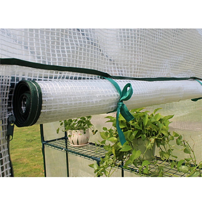 

Walk-in Type Greenhouse White PE Plant Cover Garden Two Layers Outdoor Balcony Temperature Retaining Vegetable Sheds With Frame