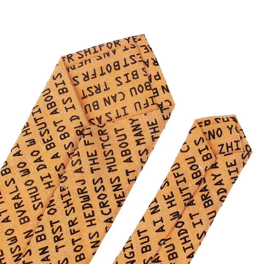 Узкие мужские галстуки классические надписи галстук с принтом для бизнеса