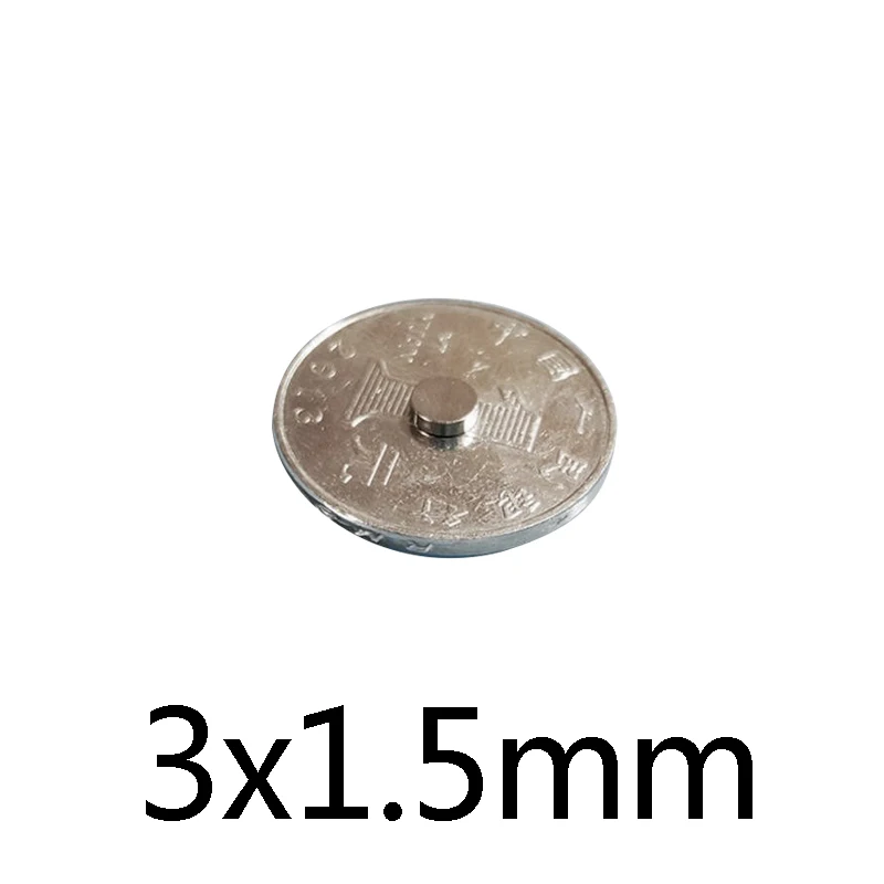 

50~1000pcs 3x1.5 mm Powerful Magnets 3mm x 1.5mm Permanent Small Round Magnet 3x1.5mm Thin Neodymium Magnet Super Strong 3*1.5
