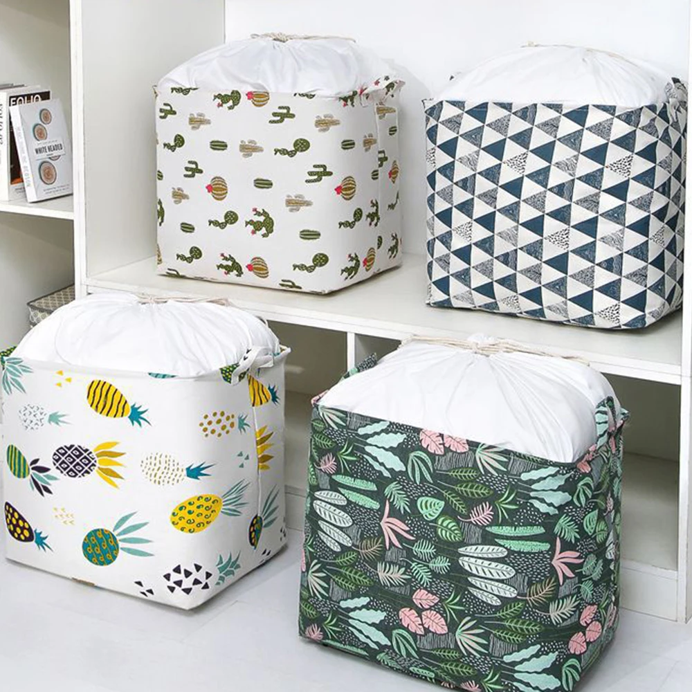 

Cotton Linen Quilt Bag Finishing Clothes Bag Quilt Storage Bag Oversize Moving Bag