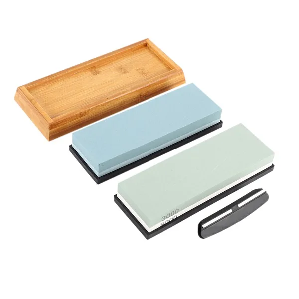 Набор точильных камней точильный камень 2 в 1 зернистость 400/1000 3000/8000 деревянный