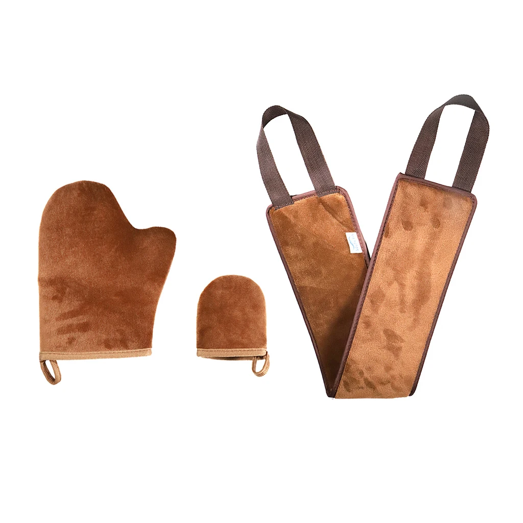 

3Pcs Self Tanning Mitt Applicator Kit Face Tan Mitt Microfiber Sunless Glove