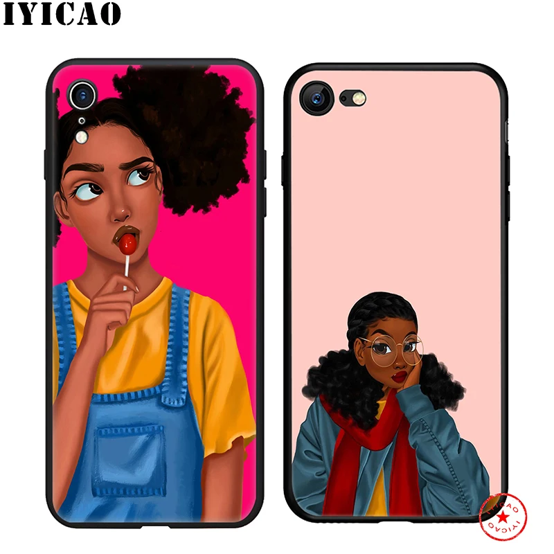 IYICAO черный волшебный чехол для телефона Melanin iPhone 11 Pro XR X XS Max 6 6S 7 8 Plus 5 5S SE