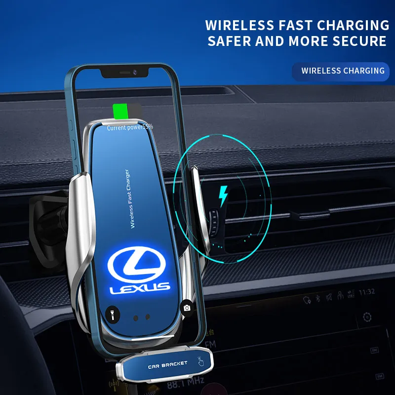 Автоматический зажим для беспроводной зарядки Автомобильный держатель