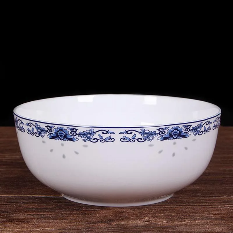 7/8 дюймовые большие чаши для супа китайские синие и белые фарфоровые