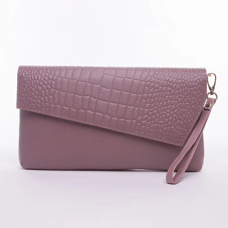 Сумка из воловьей кожи женская сумка на одно плечо скошенная для ужина|Сумки с