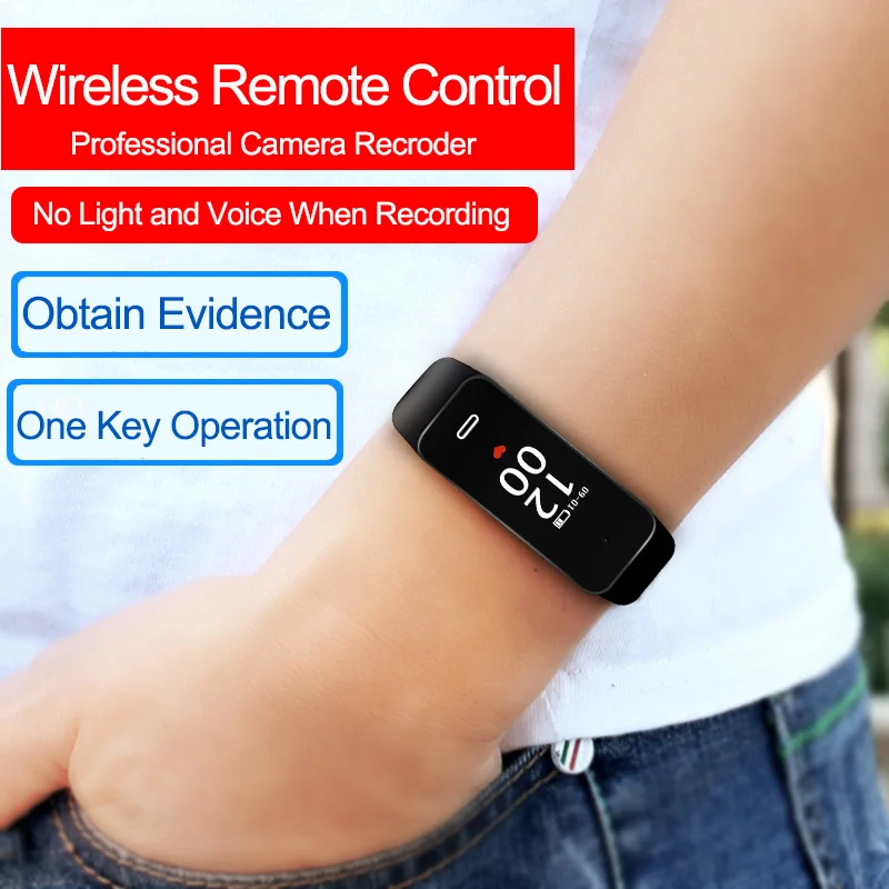 Тонкая камера HD 1080P диктофон видео аудио часы умный Браслет | Электроника