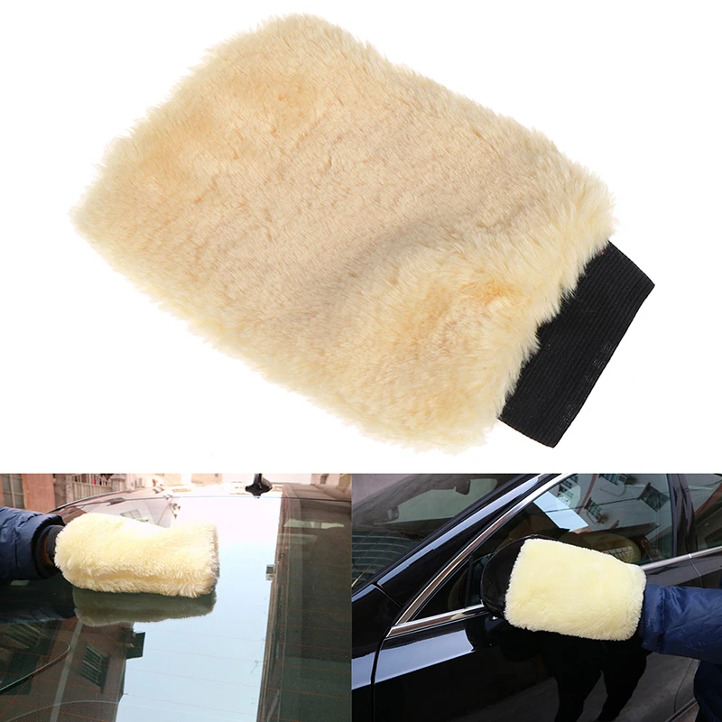 1Pair Microfiber Plush Car Detailing Soft Wash Mitten Washing Glove Cleaning Tools Mitt Cloth