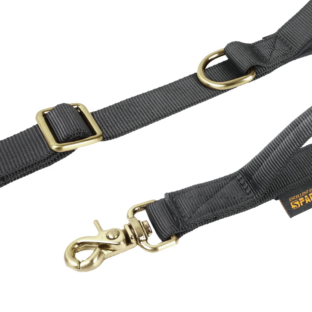 EXCELLENT ELITE SPANKER Tactical Bungee Dog Leash Military Adjustable K9 Elastic Leads Rope with 2 Cont |