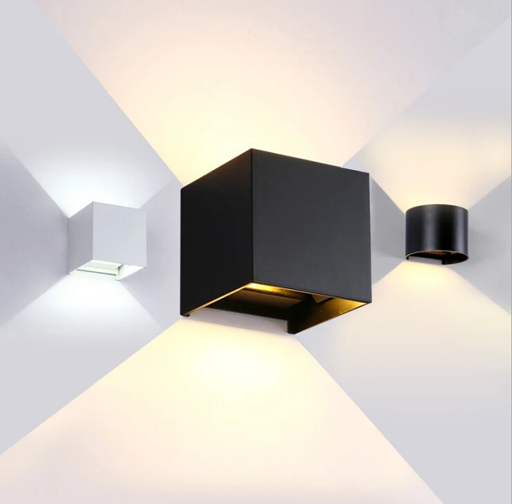 

12W LED Wall Light Indoor & Outdoor Waterproof IP65 with Adjustable Beam Angle Design Cube LED Garden Porch Wall Lamp