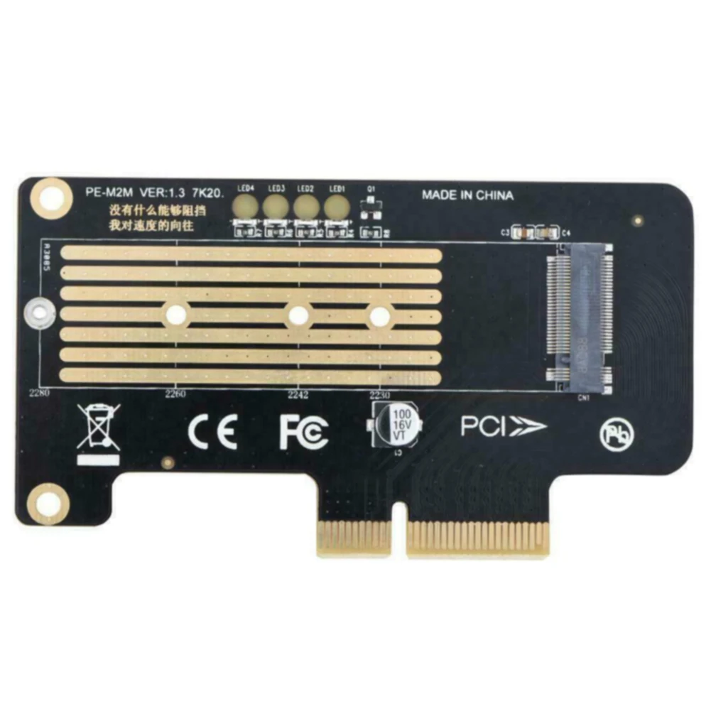 SSD к PCI-E 4X высокая скорость для настольной передачи с адаптером-перегородкой M2 MKey NVME Профессиональная печатная плата конвертер карты