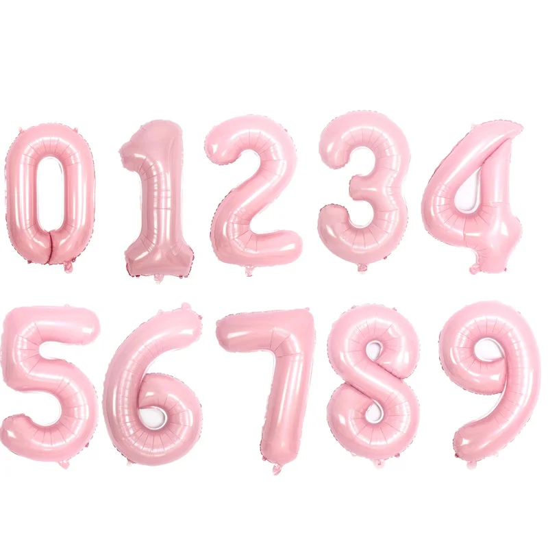 32in ZG pink number Воздушные гелиевые шары на день рождения из фольги, 32 дюйма, цифры-балоны, украшения для дня рождения, Детские шарики на день рождения - Цвет: 32in ZG pink number