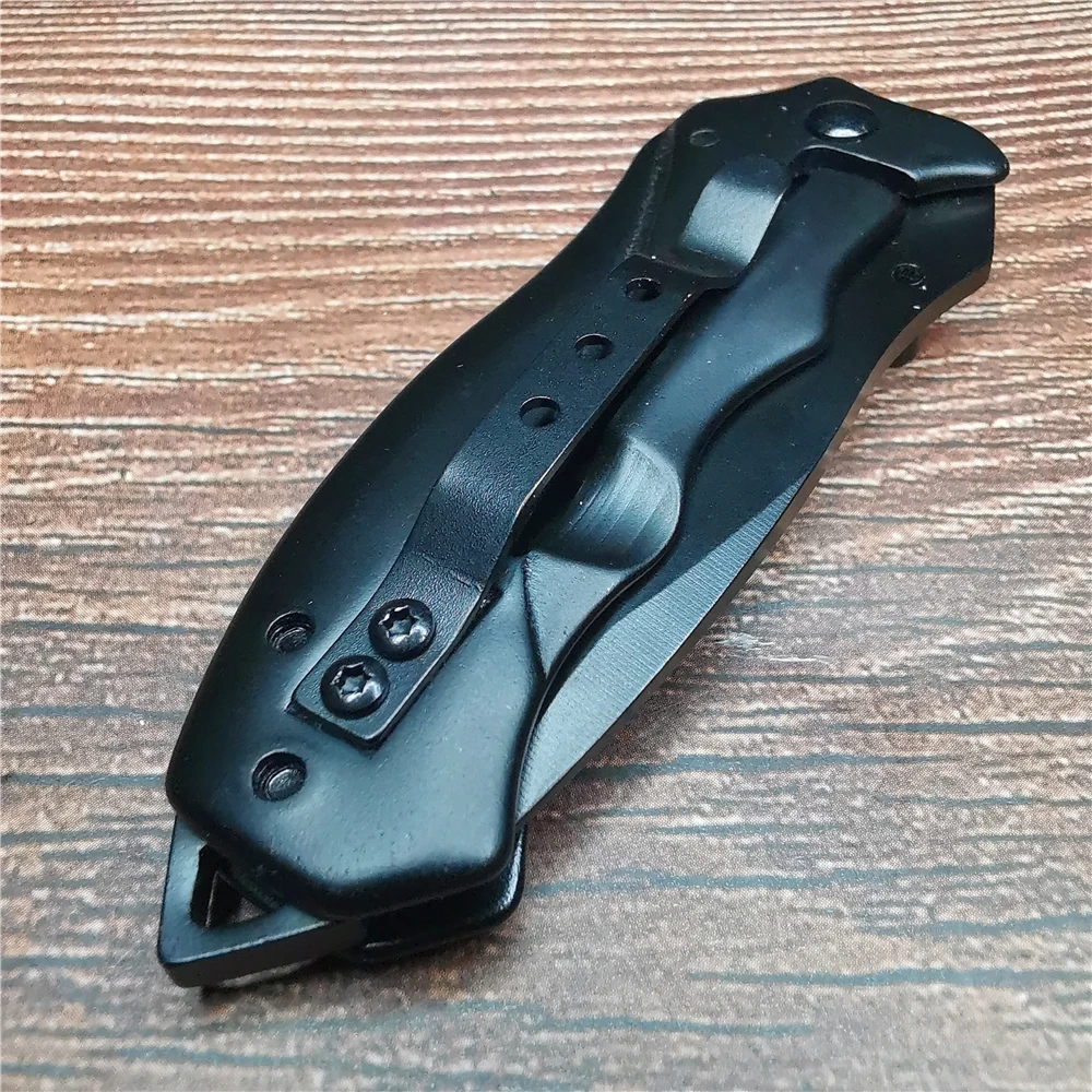 Тактический складной нож карманный быстрооткрывающийся стальной клинок из