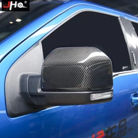 jho real carbon fiber door side rear view mirror overlay cover cap for ford f150 2016 2020 raptor 2018 2017 2019 accessories