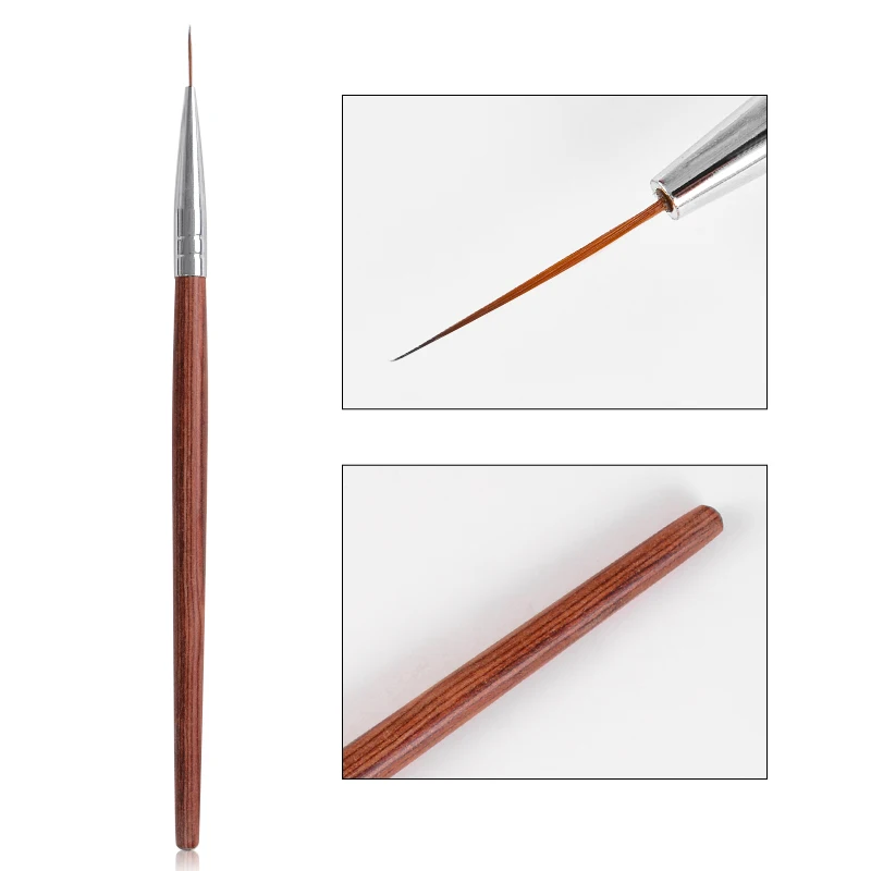 Кисть MEET ACROSS для уф геля кисть рисования подводка деревянная красная ручка из