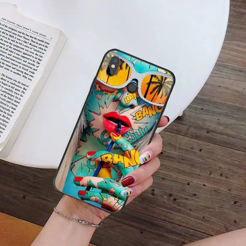

Color oil painting beautiful woman Phone Cases For Xiaomi Redmi 7 9t 9se k20 mi8 max3 lite 9 note 8 9s 10 pro Shell Cover Funda