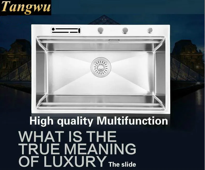 Бесплатная доставка стандартный слив с кнопкой роскошная кухонная ручная