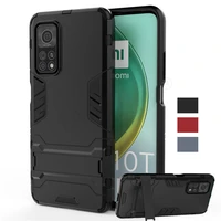 for xiaomi mi 10t pro case shockproof bumper robot holder stand armor back cover mi 10 t pro phone case for xiaomi mi 10t pro 5g
