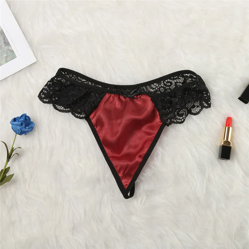 Сексуальные кружевные трусики нижнее белье для женщин стринги сзади женское