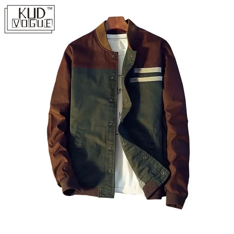 Куртка мужская осенне-зимняя с воротником-стойкой из хлопка | Мужская одежда