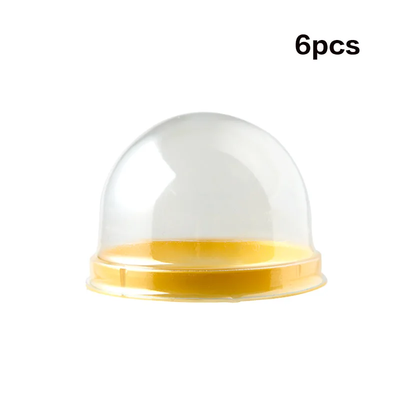 6pcs Bakerdream, форма для бомбы для ванны, прозрачная пластиковая коробка для лунного торта, купольная коробка для кексов, контейнер, яичный желток, хрустящая упаковочная коробка - Цвет: 6pcs