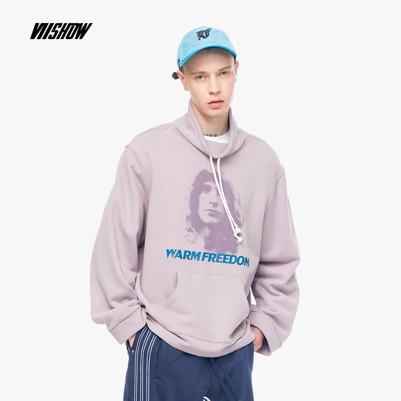 VIISHOW 2018 осенние толстовки мужские брендовые с принтом персонажей худи пуловер