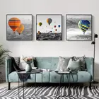 Пейзаж, цветной воздушный шар, картина для домашнего декора, Настенная картина на холсте, черно-белые Ландшафтные постеры и принты для гостиной