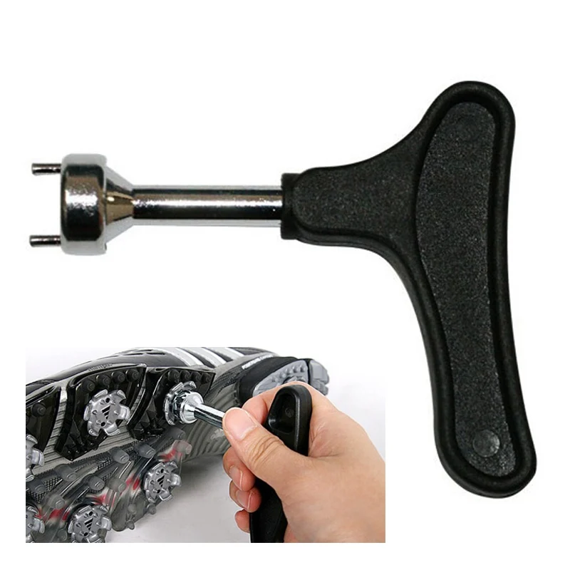 

Black Practical Nylon Steel Golf Shoes Handheld Wrench Ripper Remove Replacement Tool Accessories Golf Training Aids