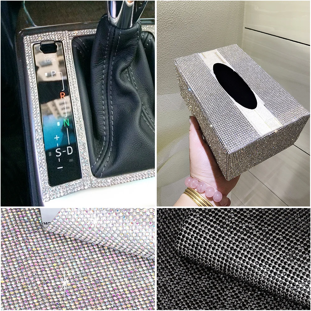 Стекло горный хрусталь для отделки, Аппликации AB лист наклеек со стразами Diy Украшение автомобиля самоклеющиеся Стикеры со стразами