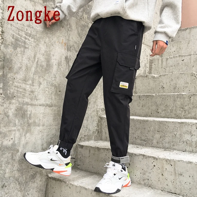 

Zongke Ankle-Length Cargo Pants Men Japanese Streetwear Joggers Men Pants Harajuku Sweatpants Men Hip Hop Trousers 2021 M-5XL