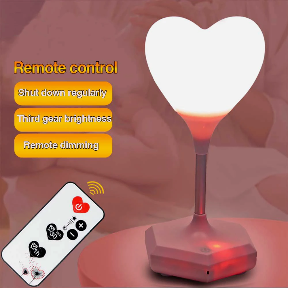 

Led Usb Charging Decorative Lamp Night Light remote Novelty Baby 3D loving heart Atmosphere light Bedside girl gift Touch blub