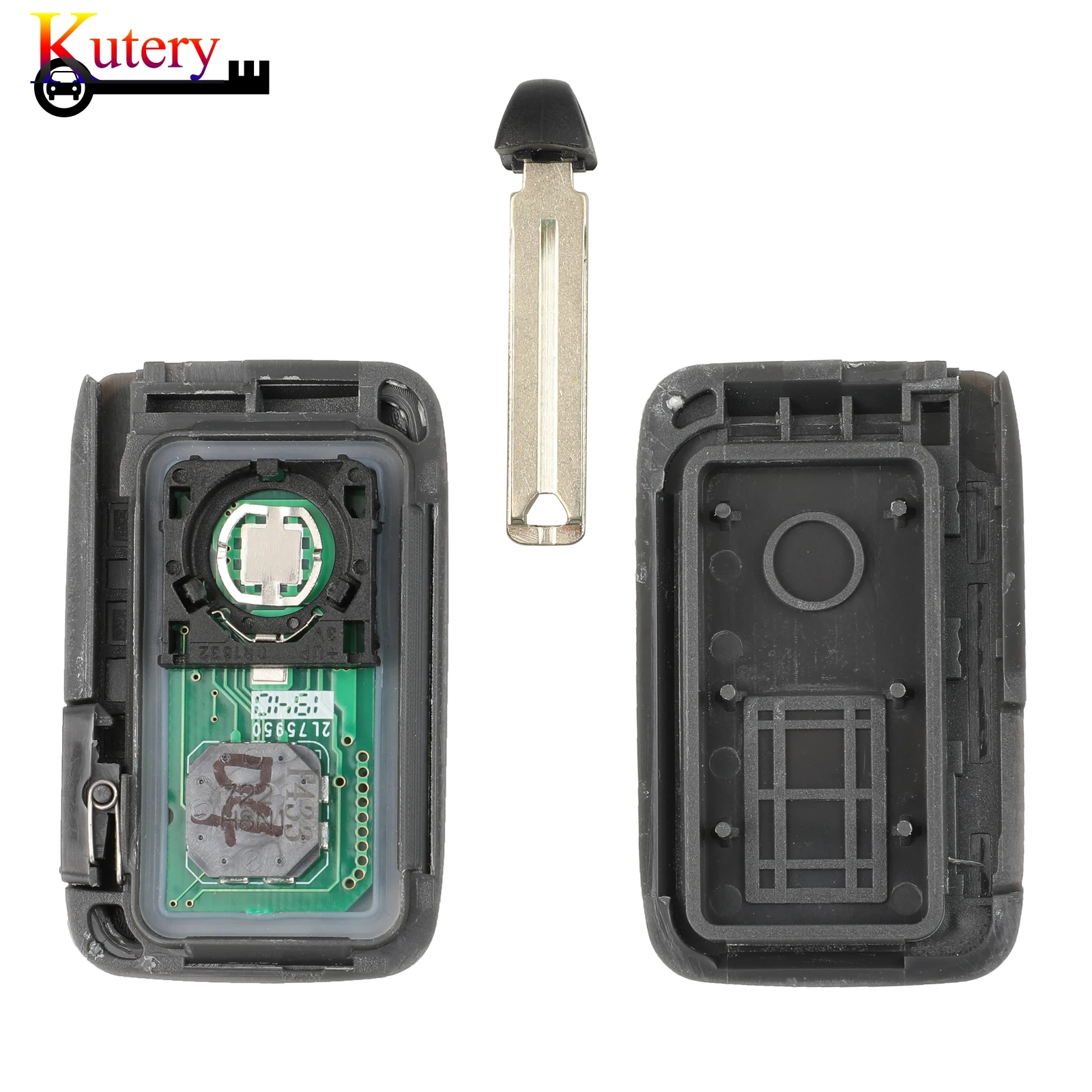 

Kutery Remote Smart Car Key For Toyota Avensis Land Cuiser Prado Camry Keyless 2 Buttons 434MHZ ID74 Board Number: 0011 F433