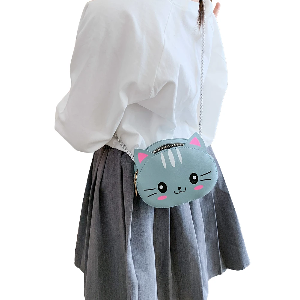 

Сумка-мессенджер с имитацией милых животных для детей, мультяшный круглый саквояж на молнии, Повседневная Сумочка через плечо для повседне...