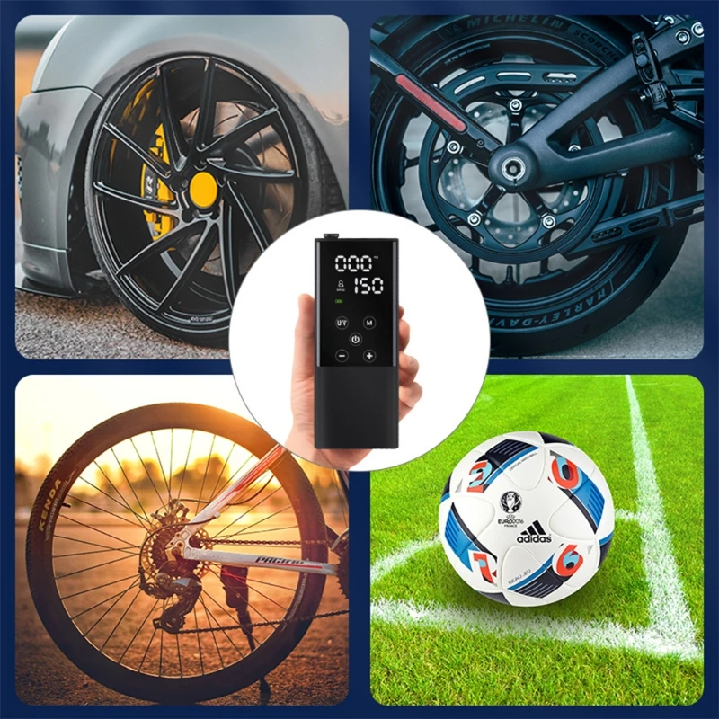 

Air Compressor 12V 10W Portable Electric Tire Inflator Mini Automatic Digital Air Inflatable Pump for Car Bike and Boat A70F