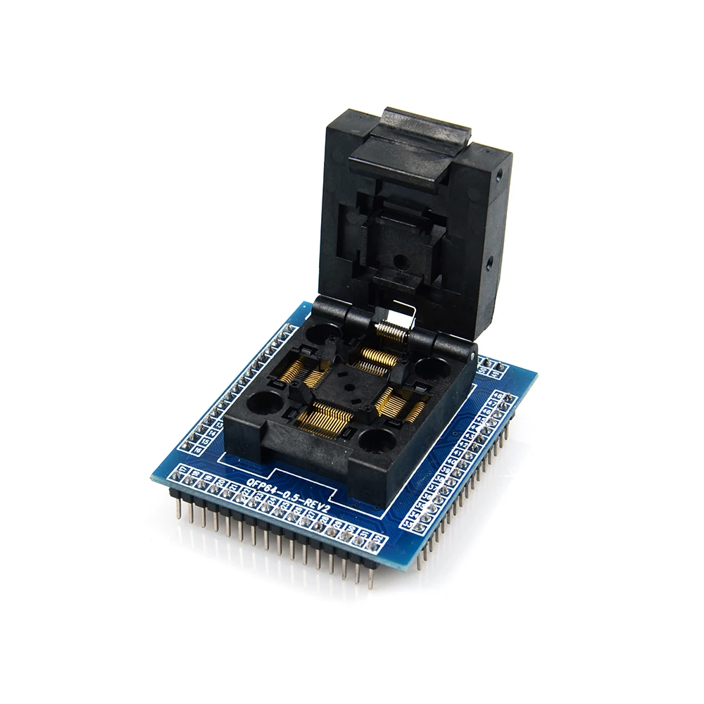Новый QFP64 TQFP64 LQFP64 гнездо адаптера IC тестовое горения 0 5 м программист STM32 разъем
