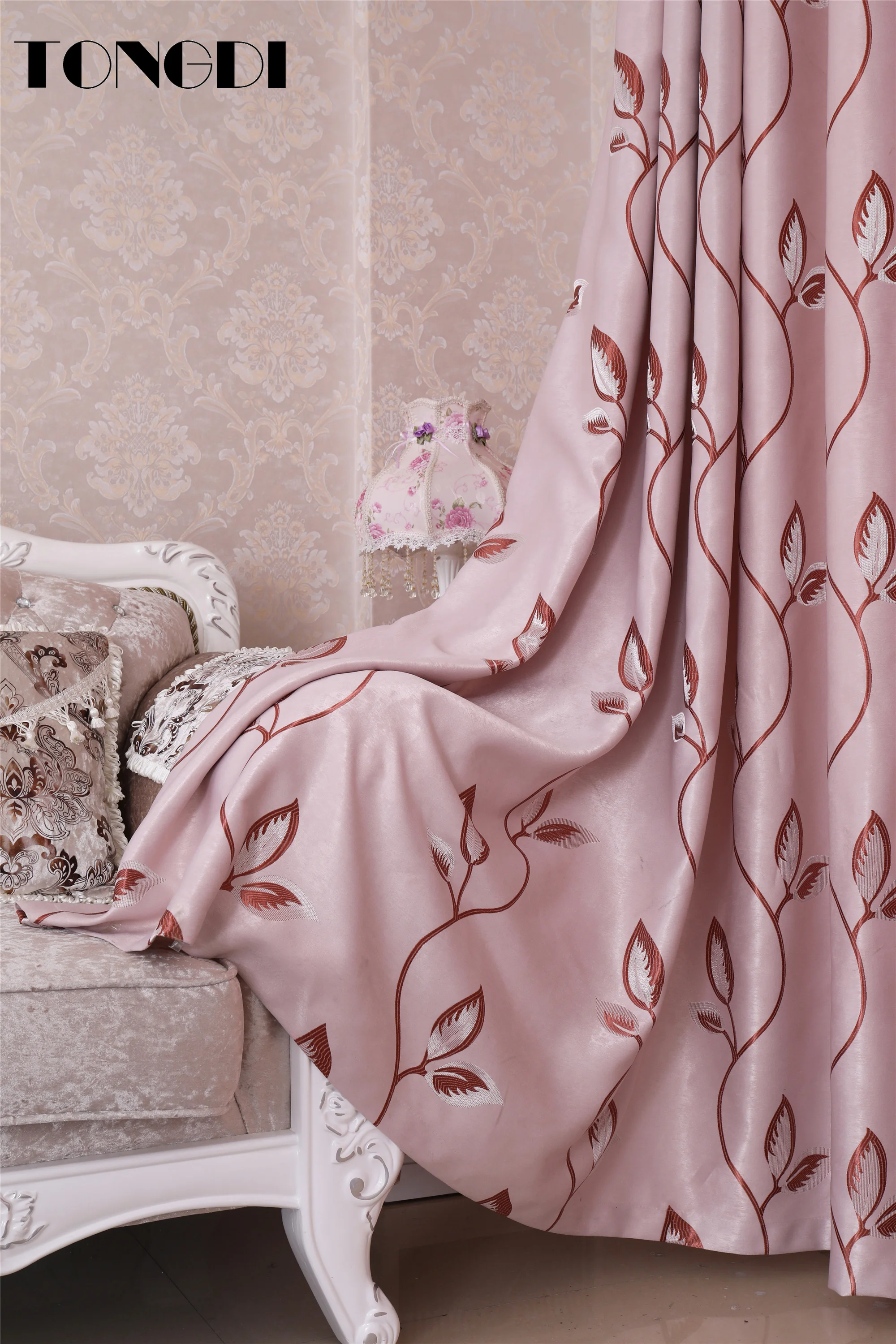 Затемняющая занавеска TONGDI Современные Плотные элегантные занавески в полоску с