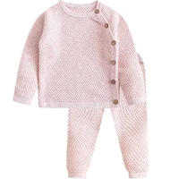 newbron baby knitwear infant baby boys girls sweater set 2pcs soft cotton children clothing set