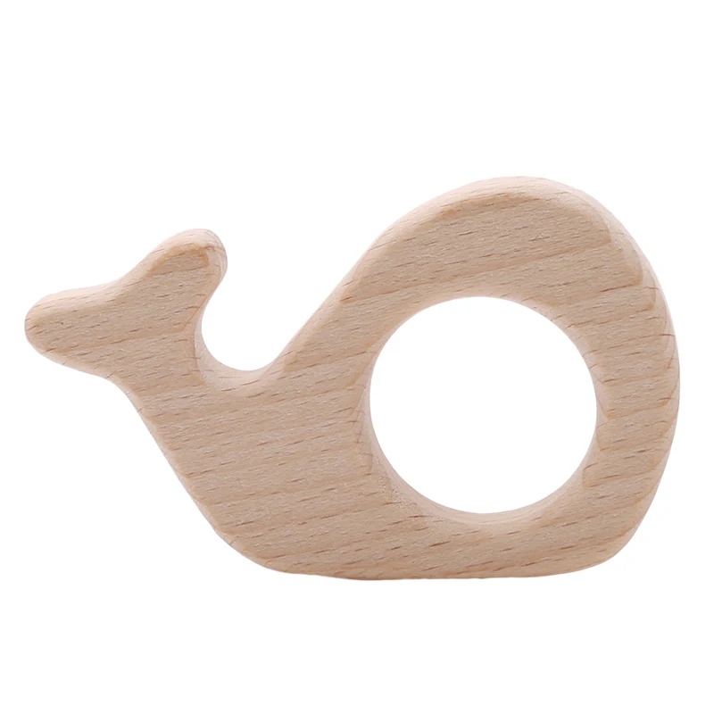 Новинка Натуральный Деревянный Прорезыватель для зубов малышей с изображением