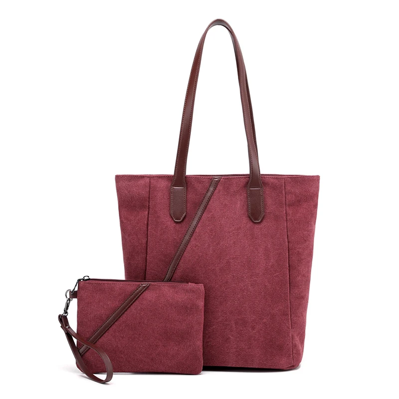 

KVKY бренд 2 комплекта Для женщин Сумки женские сумки через плечо из парусины для женщин с ручкой сверху Сумка Кошелек Сумочка с местом для хра...