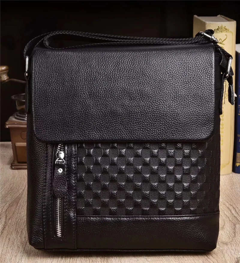 

Fashion Men's Messenger Bag Genuine Leather Male Crossbody Shoulder Bags High Quality Male Purse Small Bags for Men