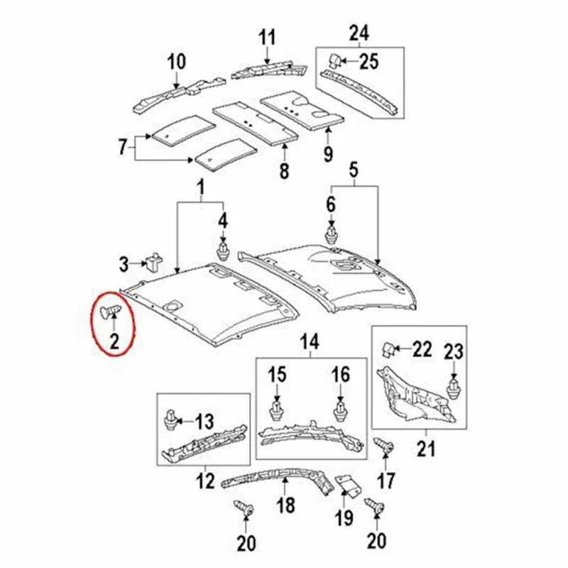 Trim Car clips Nylon Panel Fastener For Toyota Hiace Replacement Accessory Tool 20pcs Roof | Автомобили и мотоциклы