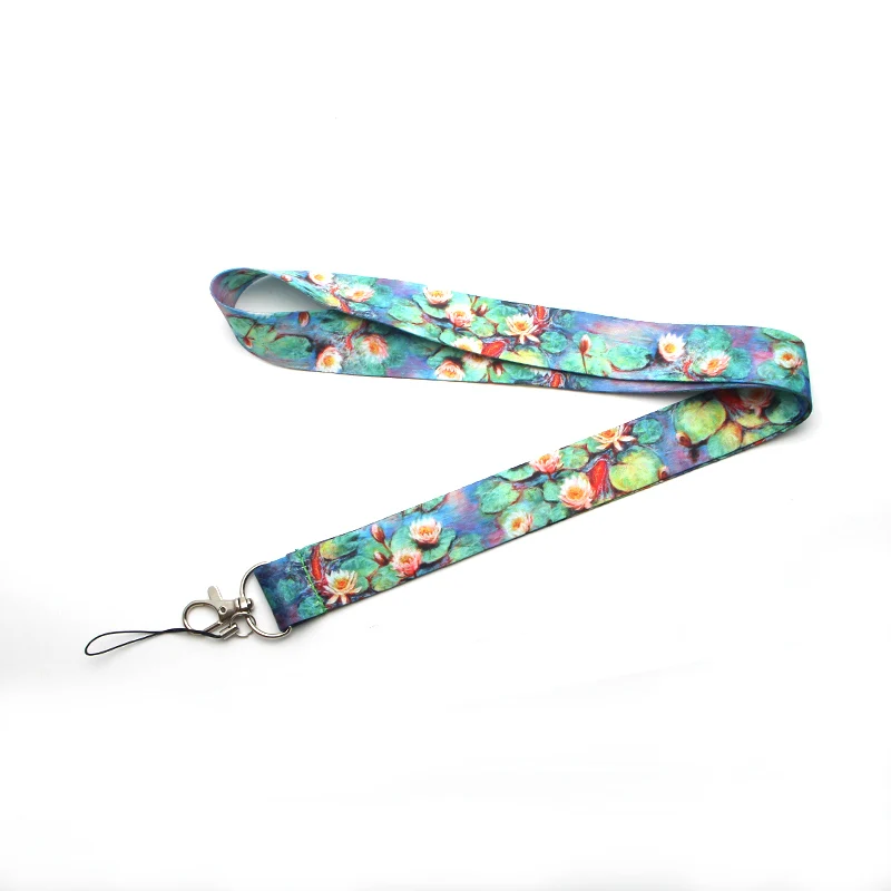 CA252 Lanyards Клода монета лотоса для ключей ID Card Pass мобильный телефон USB держатель