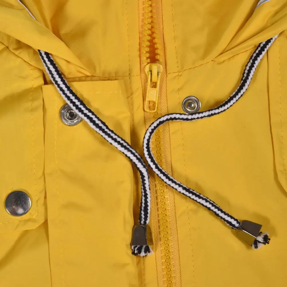 

2021 New Fashion Women Raincoat Outdoor Solid Color Waterproof Long Jackets Outdoor Active Lightweight Hooded Lined Windbreaker