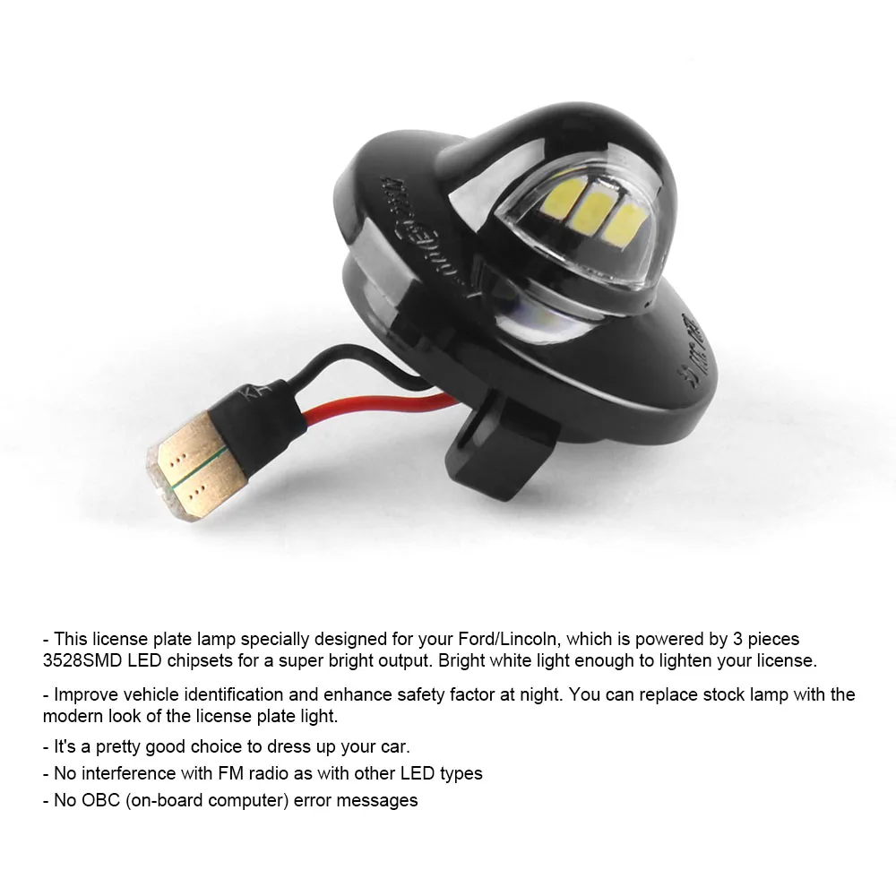 2 шт. 3 светодиода подсветильник ка номерного знака для Ford F 150 грузовик пикапа F250 F35